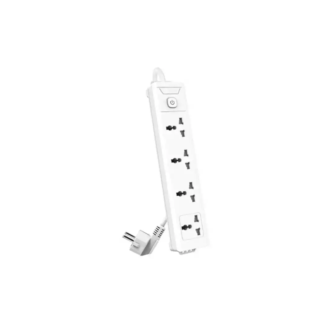 Deli ET404 Universal Hole Extension Cord 4 Port 2 Pin Power Strip