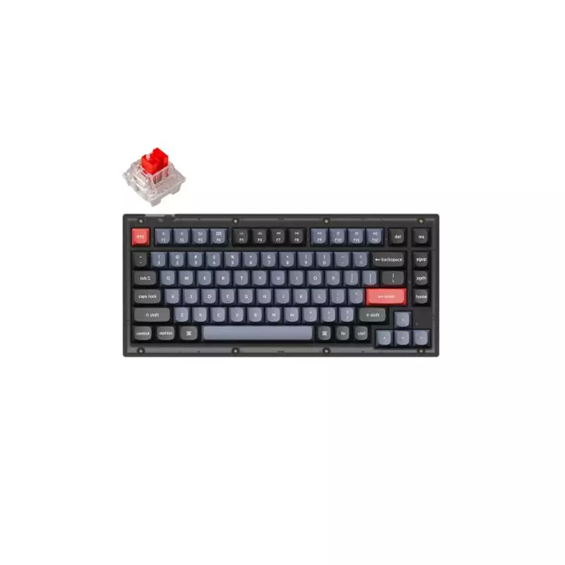 KEYCHRON V1 QMK CUSTOM MECHANICAL KEYBOARD RED SWITCH