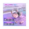 FIFINE AmpliGame H9 3.5mm 7.1 Surround Sound Headset with USB Control Box (Pink)-gallery-3
