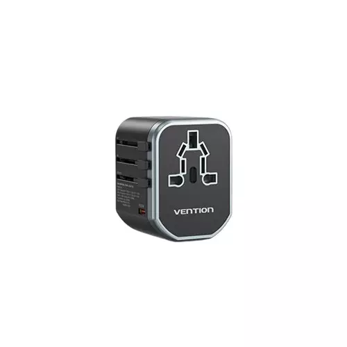 Vention FJCB0 3-Port USB 20W Universal Travel Adapter-gallery-1