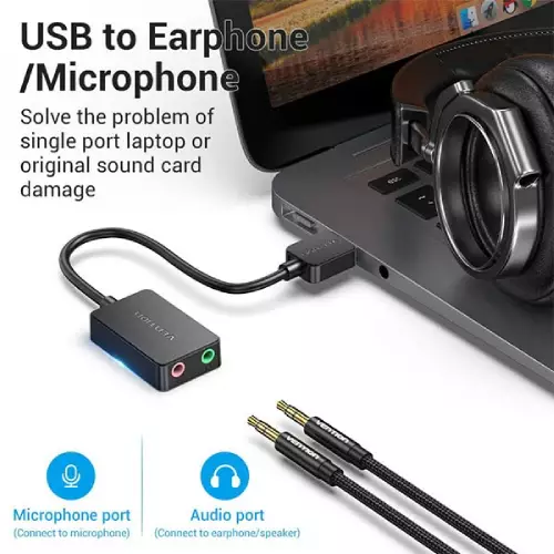 VENTION CDYB0 2-port USB External Sound Card-gallery-1