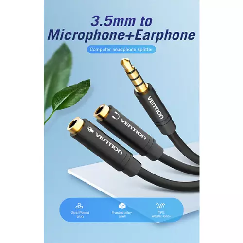 VENTION BBVBY 3.5mm to 2*3.5mm Stereo Splitter Cable-gallery-1