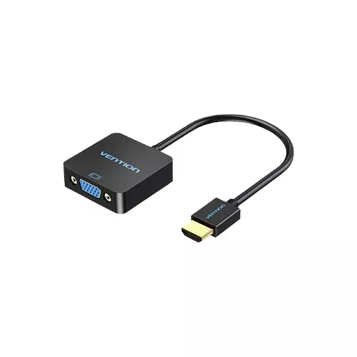 Vention ACPBB 0.15 Meter HDMI Male to VGA Female Black Converter-gallery-1