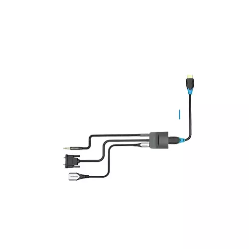 Vention ACNBB VGA Male to HDMI, 3.5mm Audio & Micro USB Female Converter (Black)-gallery-3