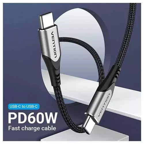 VENTION TADHD Type-C to Type-C USB 2.0 Cable - 0.5M-gallery-1
