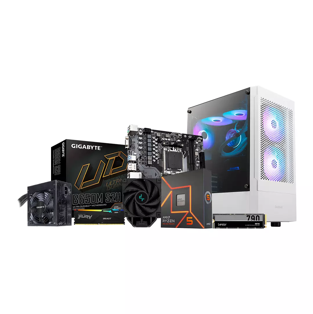 AMD RYZEN 5 GIGABYTE B650M S2H 16GB RAM 512GB SSD DESKTOP PC