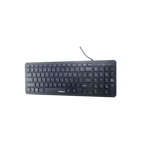 Meetion MT-K410 Wired Ultra Thin Chocolate Keyboard - Black-gallery-1