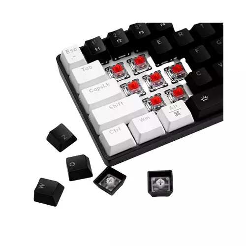 DAREU EK861S WIRED RGB GAMING KEYBOARD BLACK ON WHITE-gallery-2