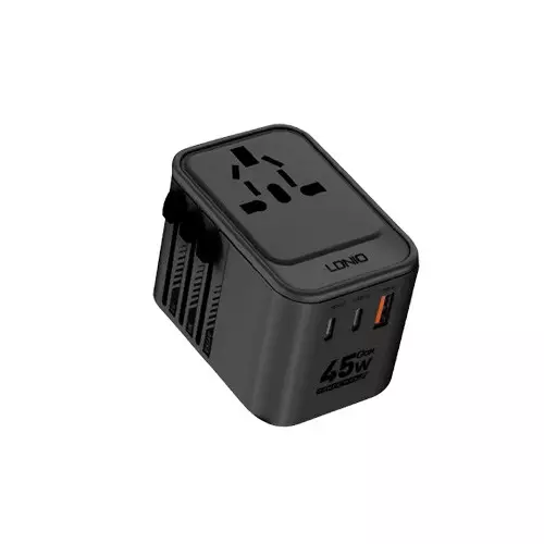 LDNIO Z6 Universal 65W GaN Travel Adapter Black-gallery-1