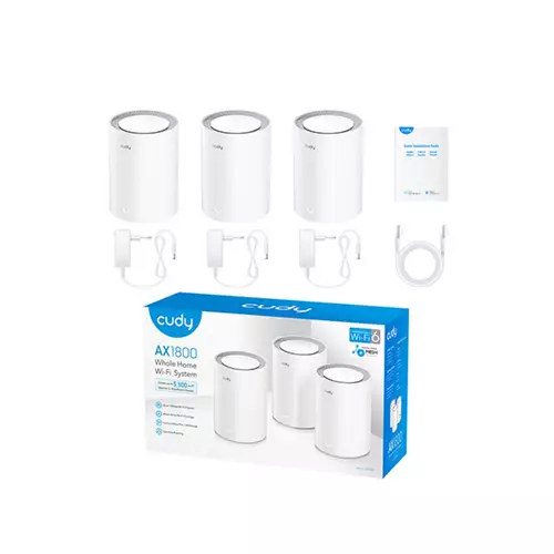 Cudy M1800 AX1800 Whole Home Mesh Dual Band Gigabit WiFi Router (3-pack)-gallery-1