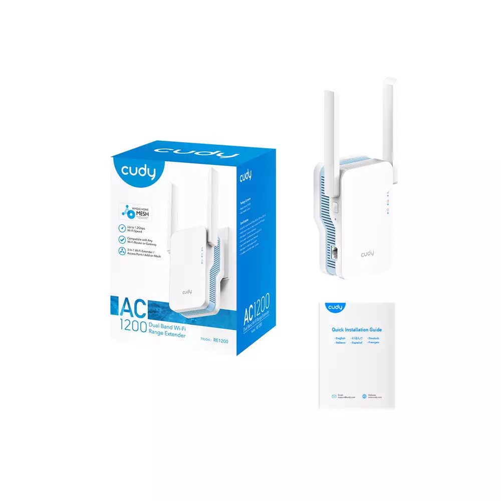 CUDY RE1200 AC1200 DUAL BAND WIFI RANGE EXTENDER-gallery-3
