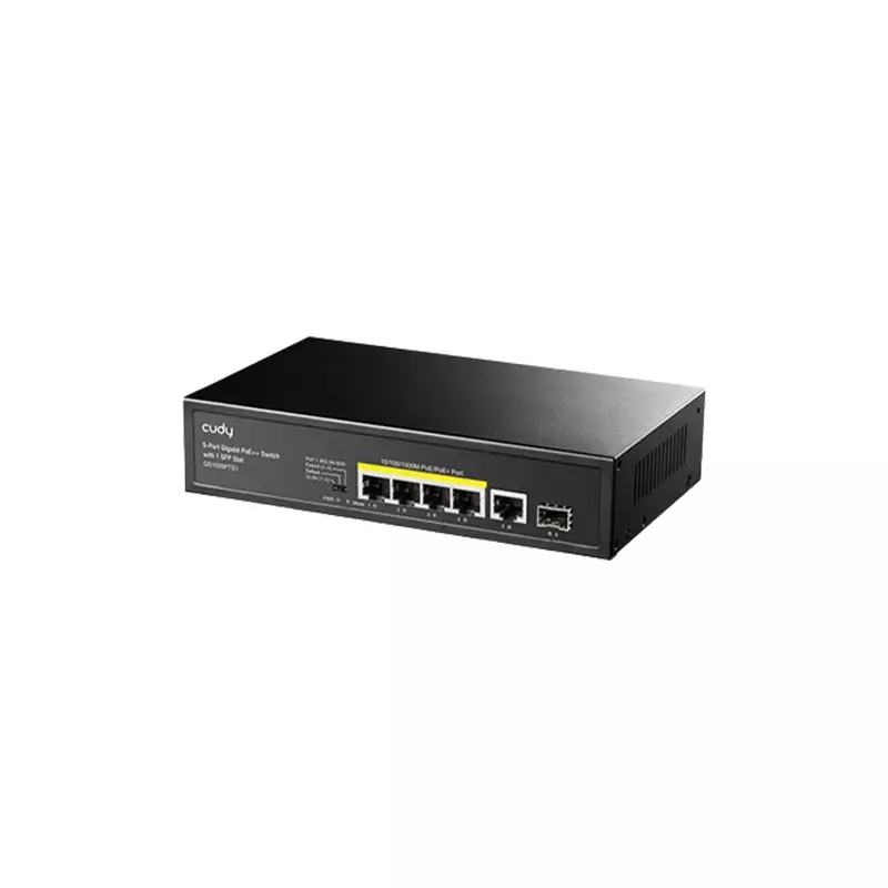 Cudy GS1005PTS1 5-Port Gigabit PoE+ Desktop Switch with 1 SFP Slot-gallery-1