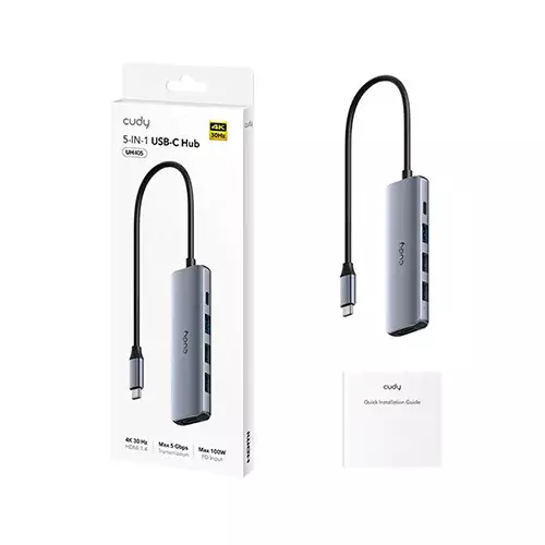 CUDY UH405 5-In-1 HDMI 4K USB-C Hub-gallery-1