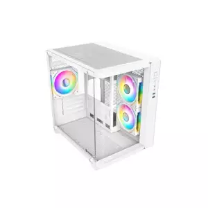 Revenger Air Tank Mini 5 ARGB Fans Mid Tower Micro ATX Gaming Desktop Case White-gallery-1