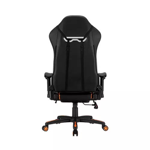MEETION MT-CHR22 LEATHER RECLINING E-SPORT FOOTREST GAMING CHAIR (Orange)-gallery-3