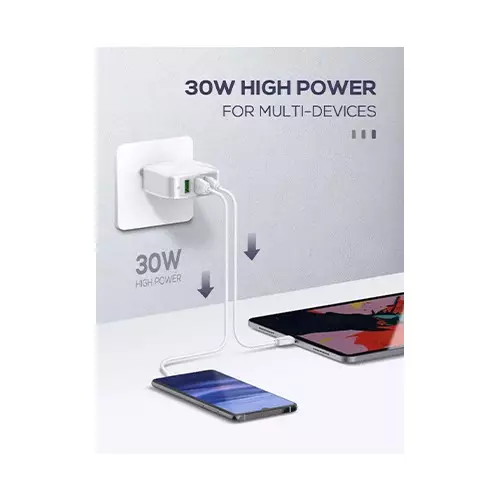 LDNIO A3310Q QC3.0 3-Port Wall Charger with Lightning Cable-gallery-1