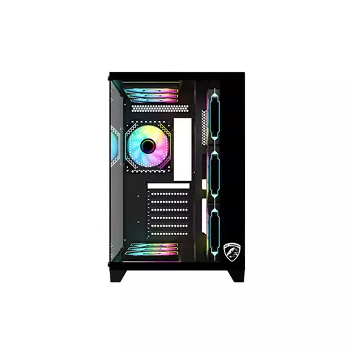 PC Power ICEBERG V3 10 Fans Mid Tower Gaming Casing (Black)-gallery-2