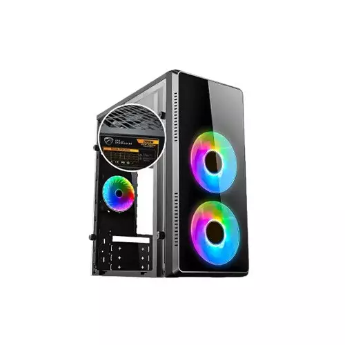 PC Power Pulse Fire X2 M-atx Mid Tower Computer Case With 200w Power Supply-gallery-1