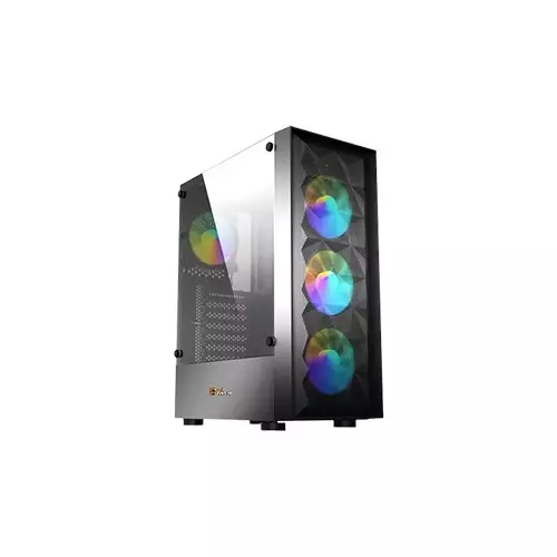 PC Power PP-GS2402 Wind Fury Mesh ATX Desktop Gaming Case Black