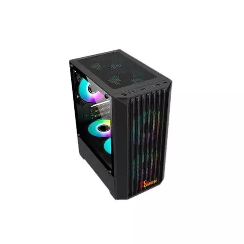 Pc Power Dark Breeze Mesh M-ATX Gaming Case With 230W PSU (Black)-gallery-1