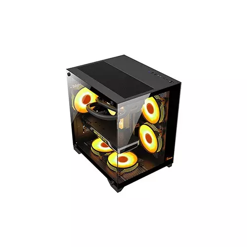 PC Power OCEAN VIEW BK M-Atx Mid Tower Gaming Case-gallery-2