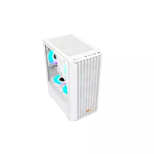 Pc Power Dark Breeze Mesh Mid Tower M-ATX Gaming Case (White)-gallery-1