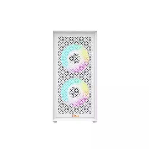 Pc Power Dark Flow Mesh X2 Mid Tower M-ATX Gaming Case (White)-gallery-1