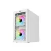 PC Power Spider Web Crystal Mini BK 3 FANS Gaming Case With 230W PSU (White)-gallery-2