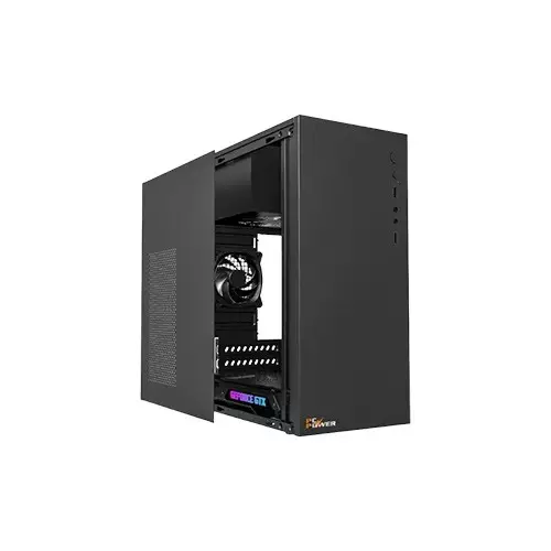 PC Power Pro Box V6 BK Mid Tower ATX Desktop Case with Power Supply-gallery-1