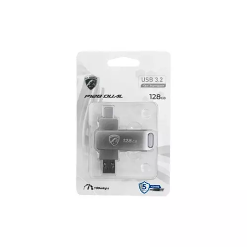 PC POWER P128 DUAL 128GB USB 3.2 Gen1 Type-C FLASH DRIVE-gallery-1