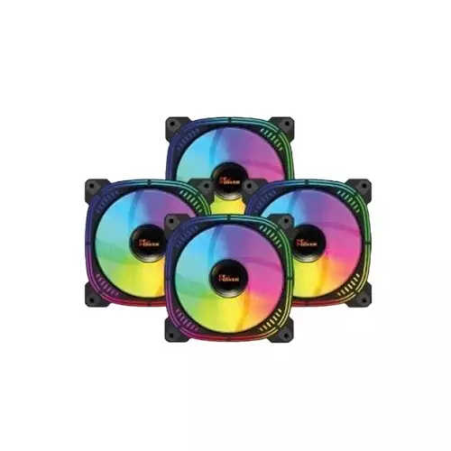 Pc Power IRISH SPECTRUM F20 4 In 1 ARGB Cooling Black Case Fan-gallery-1