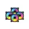 Pc Power IRISH SPECTRUM F20 4 In 1 ARGB Cooling Black Case Fan-gallery-1