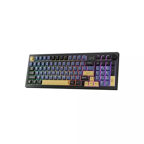 Tecware Spectre 96 Gasket Mounted Mechanical Keyboard with LCD Display (Ocean Gold)-gallery-2