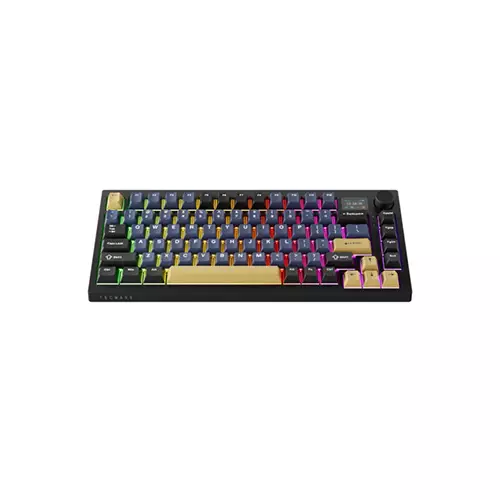 Tecware Spectre 75 Gasket Mounted Mechanical Keyboard with LCD Display (Ocean Gold)-gallery-1
