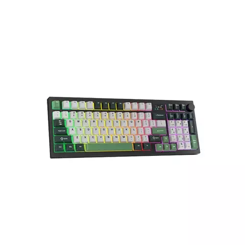 Tecware Spectre 96 Gasket Mounted Mechanical Keyboard with LCD Display (Frosty Forest)-gallery-1