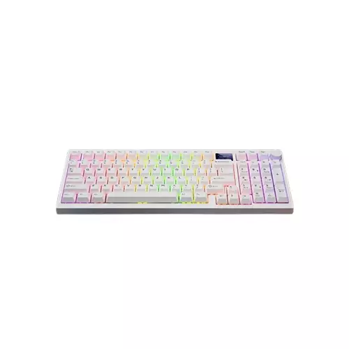 Tecware Spectre 96 Gasket Mounted Mechanical Keyboard with LCD Display (White)-gallery-1