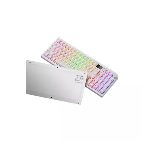 Tecware Spectre 96 Gasket Mounted Mechanical Keyboard with LCD Display (White)-gallery-3