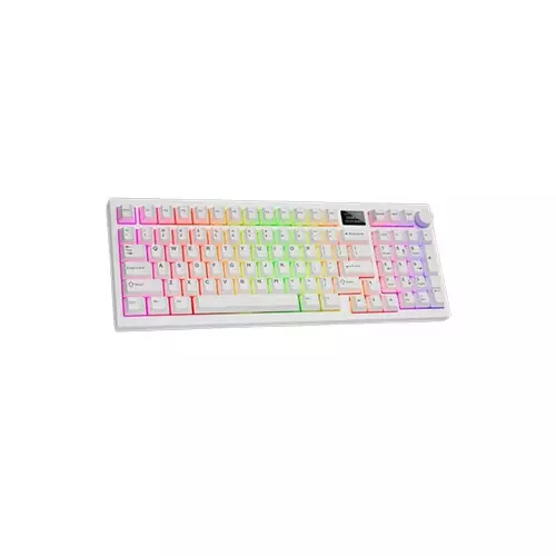 Tecware Spectre 96 Gasket Mounted Mechanical Keyboard with LCD Display (White)-gallery-4