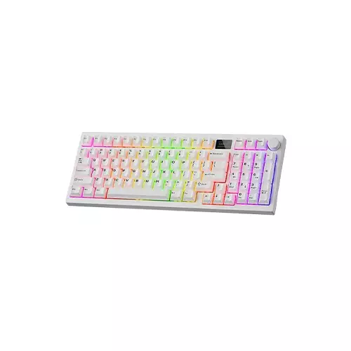 Tecware Spectre 96 Gasket Mounted Mechanical Keyboard with LCD Display (White)-gallery-5