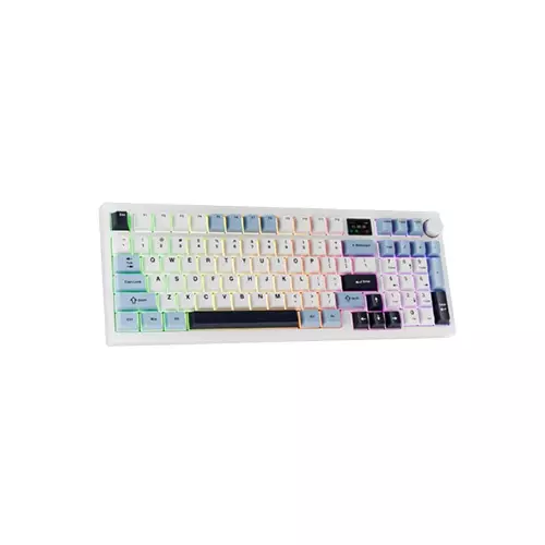 Tecware Spectre 96 Gasket Mounted Mechanical Keyboard with LCD Display (White Sapphire)-gallery-2