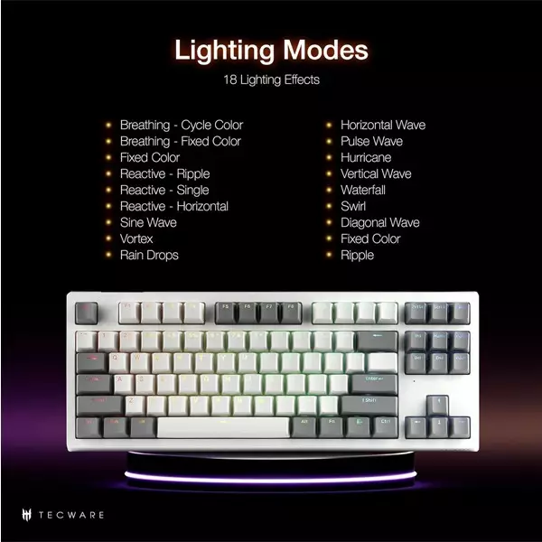 TECWARE ELITE Phantom+ 87-Key Wireless Mechanical Keyboard-gallery-2
