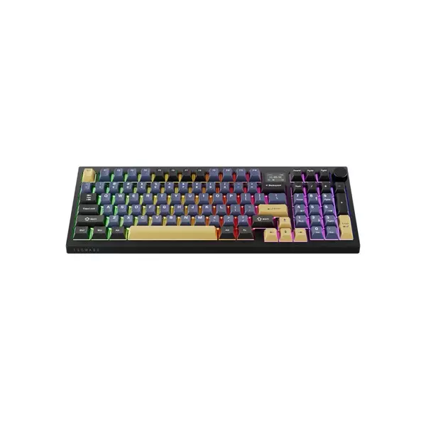 Tecware Tri-Tone PBT Keycaps 96 Keys Mechanical Keyboard - Ocean Gold-gallery-1