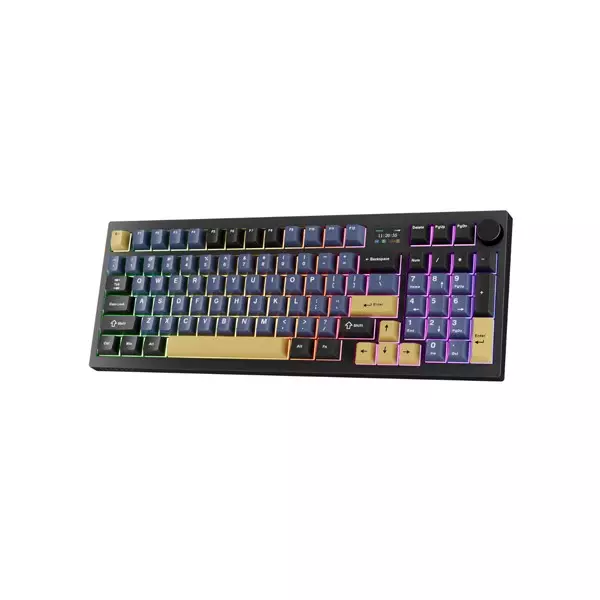 Tecware Tri-Tone PBT Keycaps 96 Keys Mechanical Keyboard - Ocean Gold-gallery-2