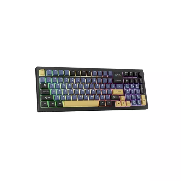 Tecware Tri-Tone PBT Keycaps 96 Keys Mechanical Keyboard - Ocean Gold-gallery-3