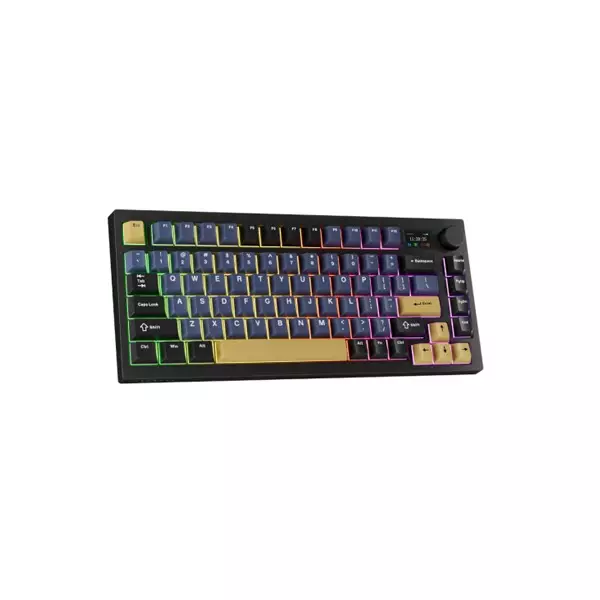 Tecware Tri-Tone PBT Keycaps 81 Keys Mechanical Keyboard - Ocean Gold-gallery-2