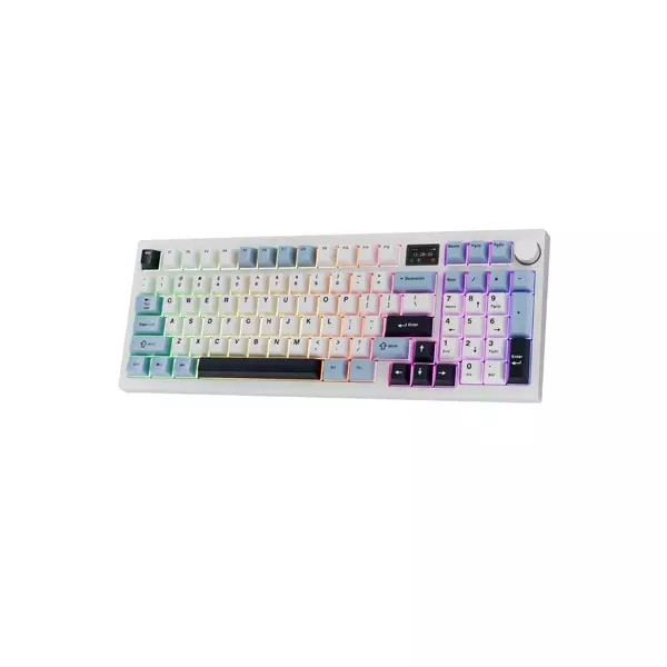 Tecware Tri-Tone PBT Keycaps 96 Keys Mechanical Keyboard - White Sapphire-gallery-3