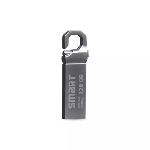 Smart Lock Head 128GB Metal Body USB 3.2 Silver Pen Drive