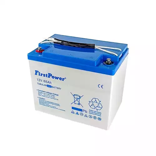 FirstPower 12V 65Ah Tubular Gel Battery