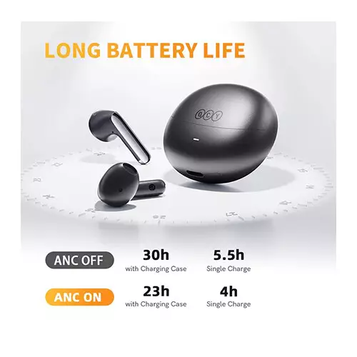 QCY AilyBuds Pro HT10 ANC Earbuds (Black)-gallery-1