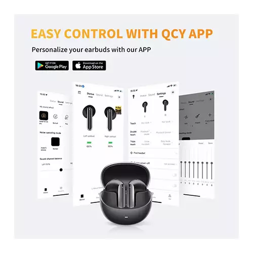 QCY AilyBuds Pro HT10 ANC Earbuds (White)-gallery-2